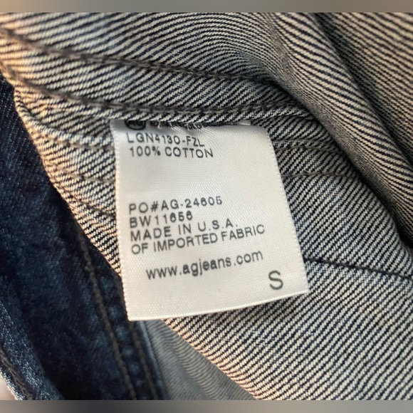 AG Robyn Jean Jacket Medium Wash 100% cotton Classic Style SZ S Small Pockets - Picture 7 of 10